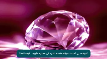 شرطة دبي تحبط سرقة ماسة نادرة في عملية مثيرة.. كيف تمت؟